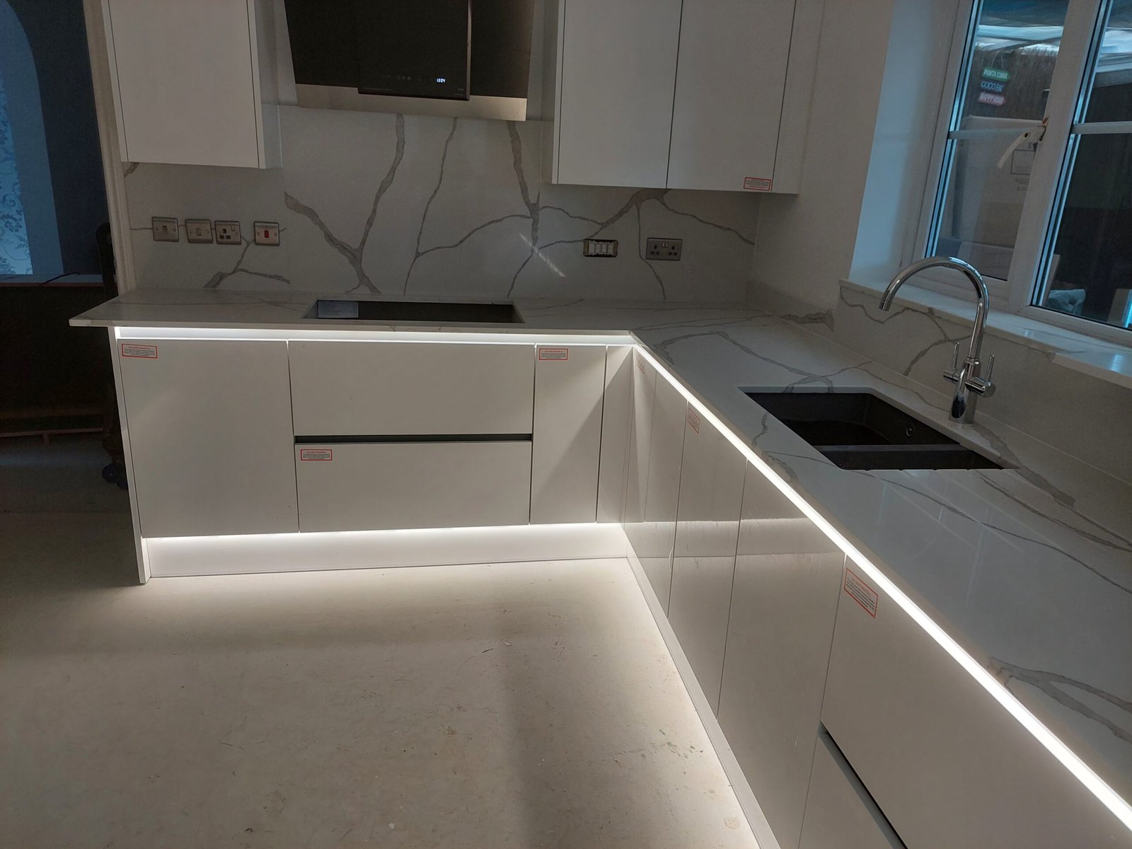 Bespoke granite and quartz worktop installation
