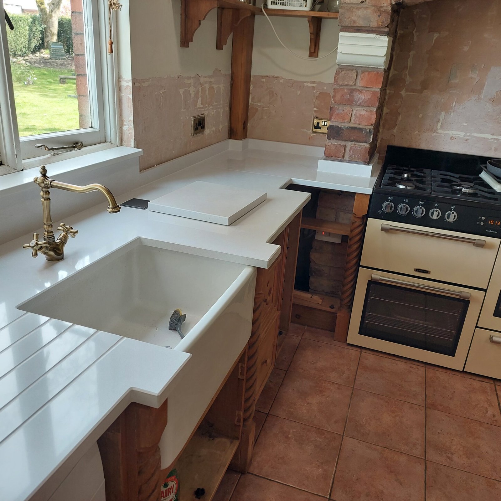 Bespoke granite and quartz worktop installation