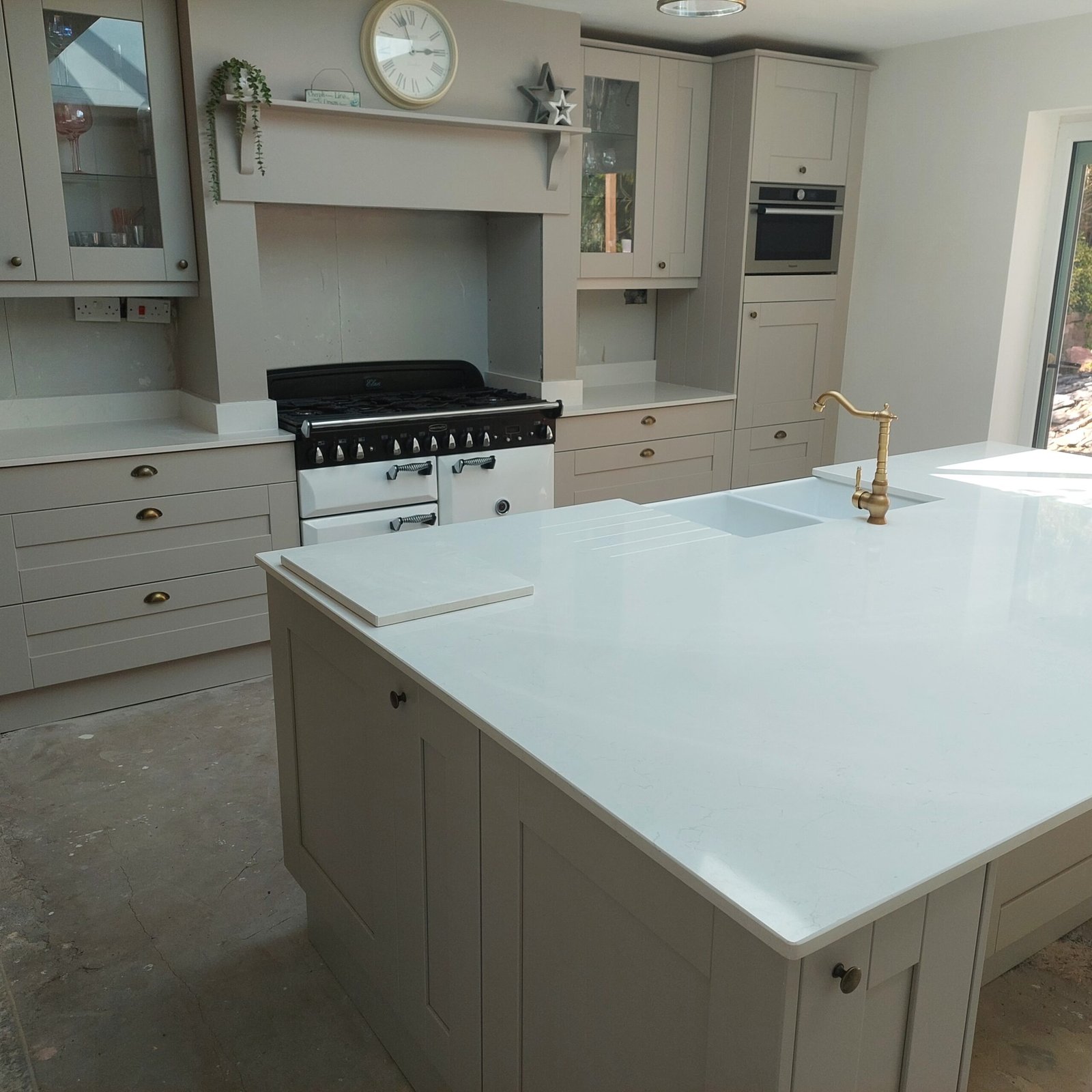 Bespoke granite and quartz worktop installation